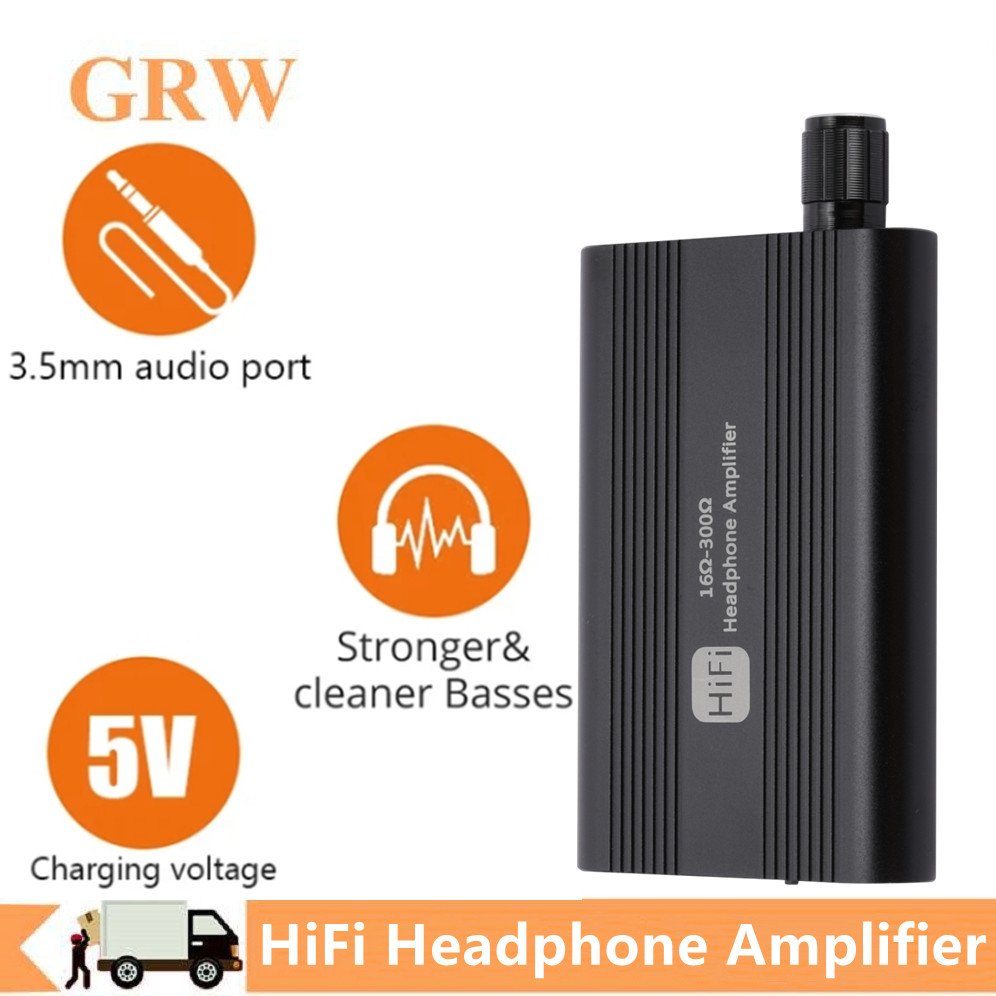 Audio Music Hub - 16-300Ω HiFi Headphone Earphone Amplifier 3.5mm