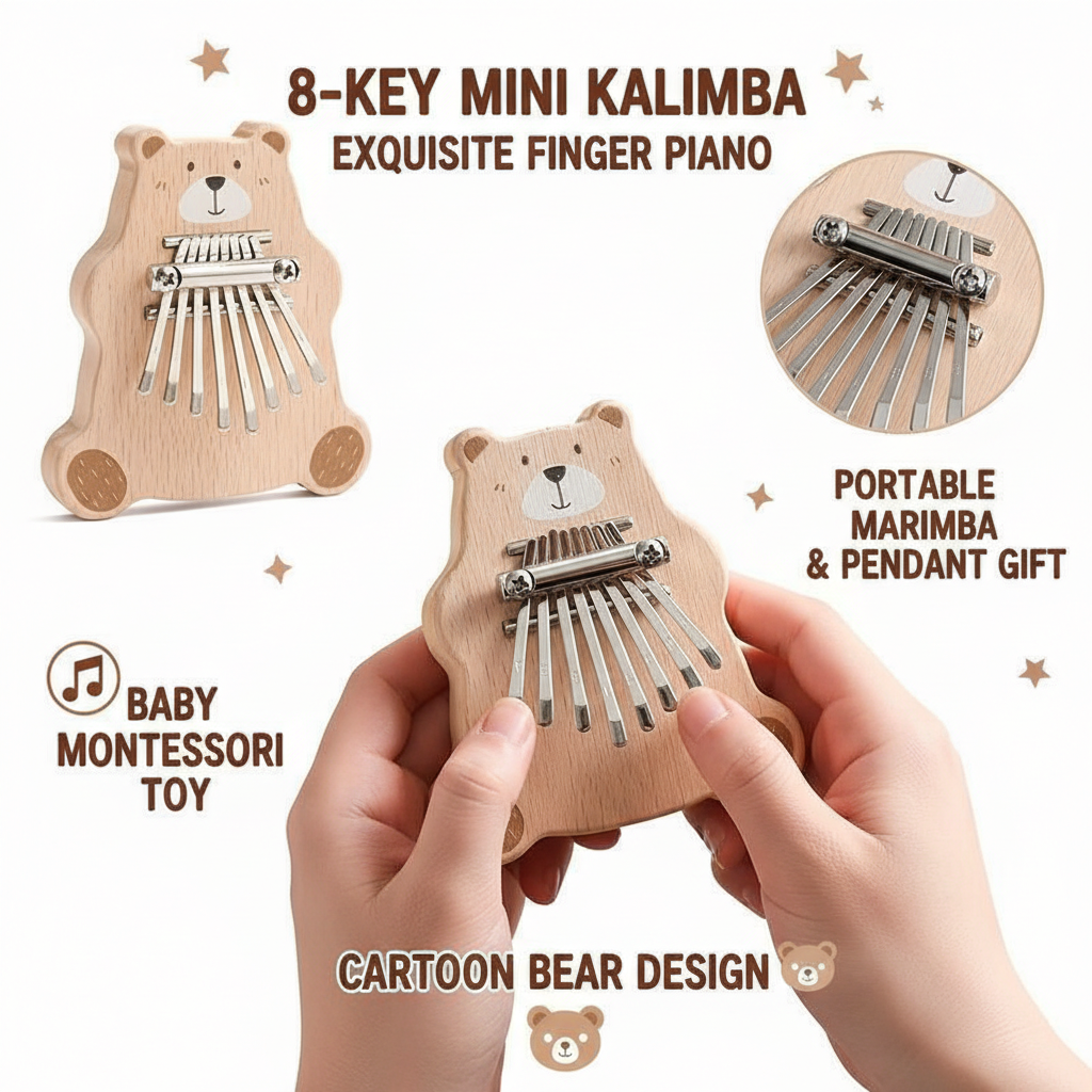Kalimba Thumb Piano - 8 Key Mini Kalimba Portable Thumb