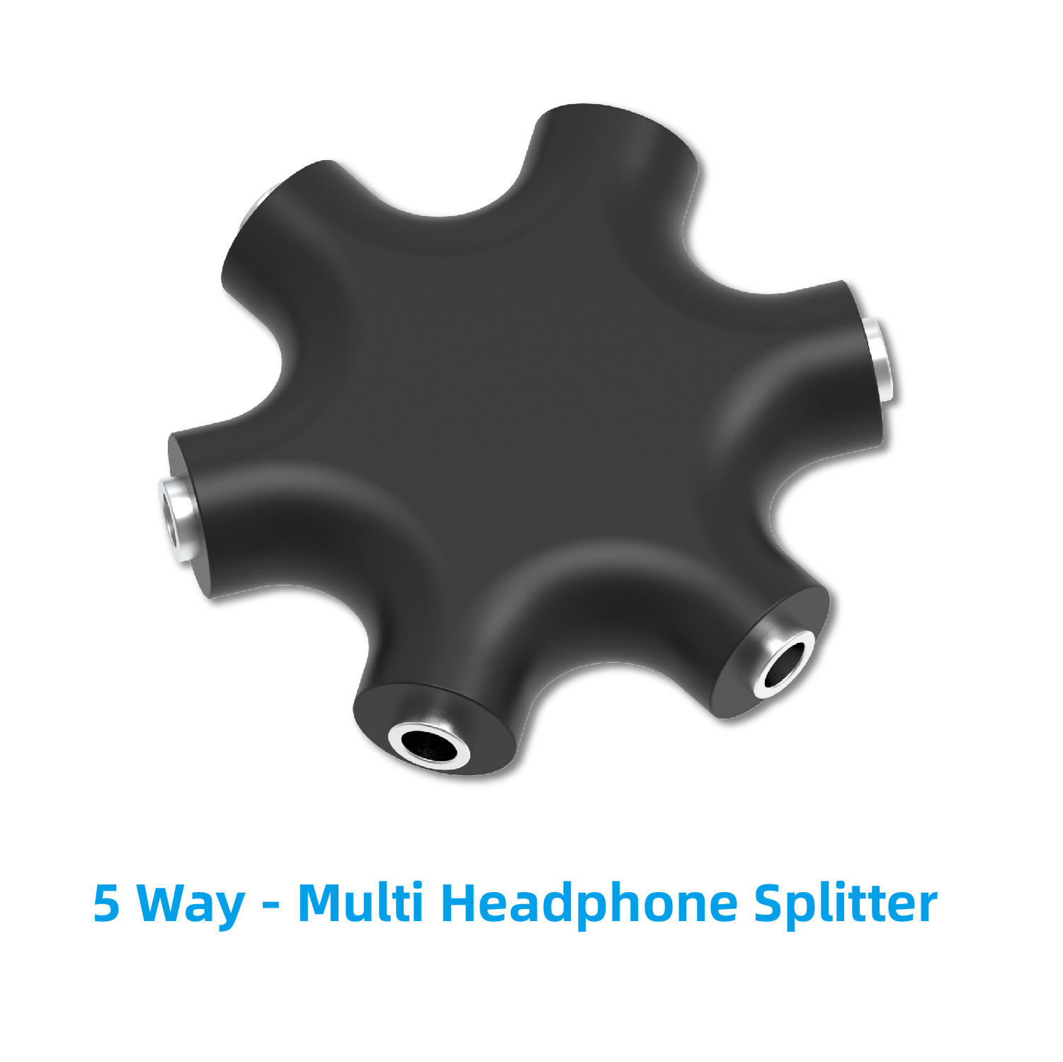 Audio And Music Splitter - 5-Way Multi Headphone Splitter 3.5mm Audio