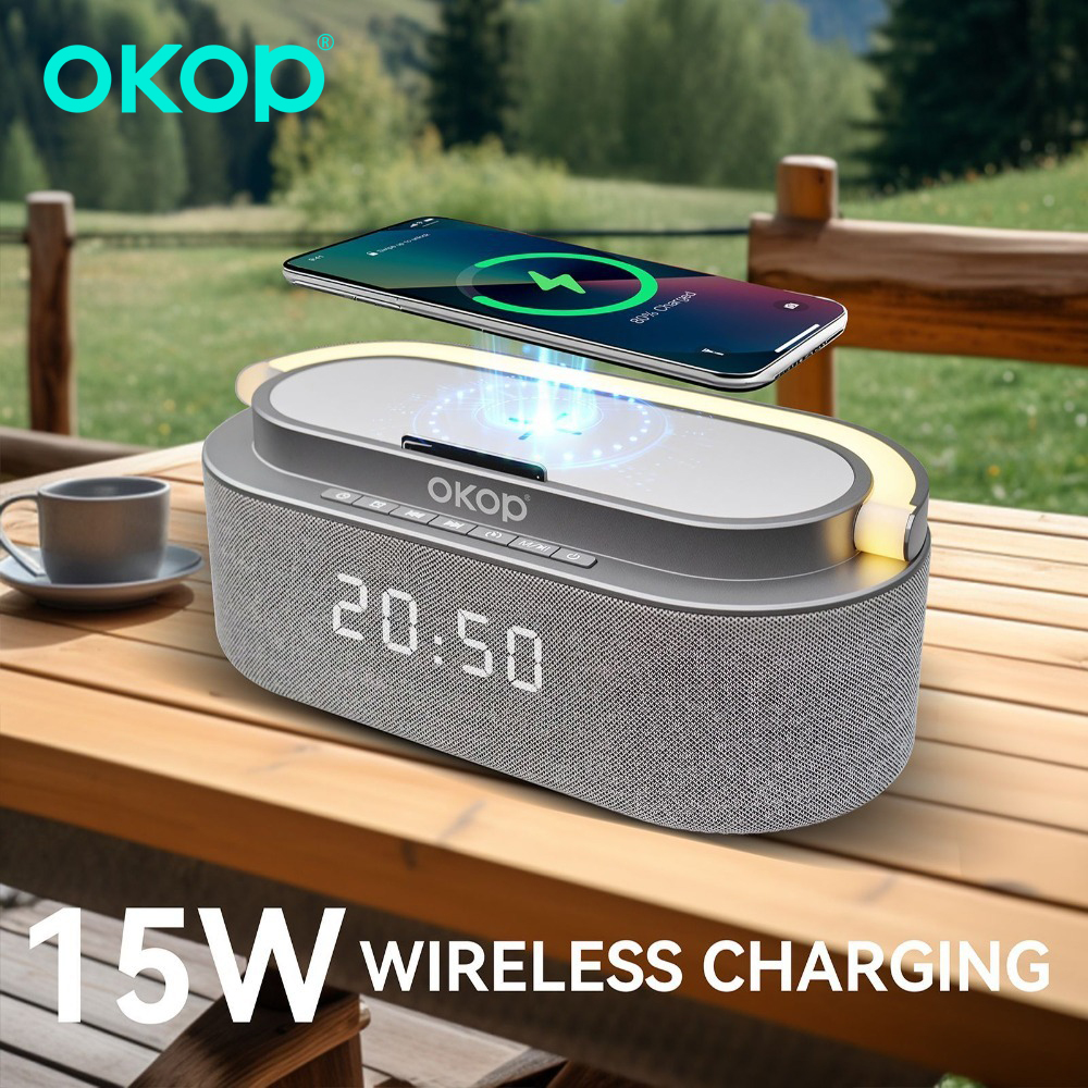 Audio Music Visualizer - OKOP Bluetooth Speakers,6 in 1 Multi-function,Alarm