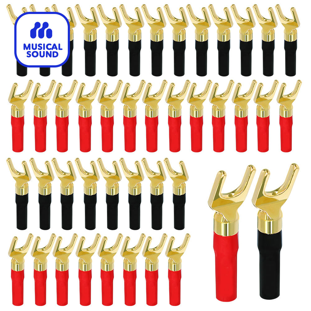 Audio Music Hifi - Hi-Fi Banana Plugs Y Type Gold