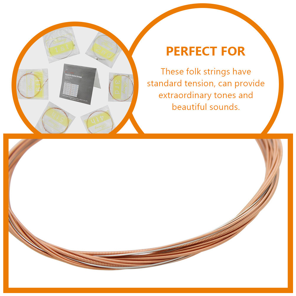 6Pcs Phosphor Bronze Acoustic  – Bass Guitar Strings recenzja i cena