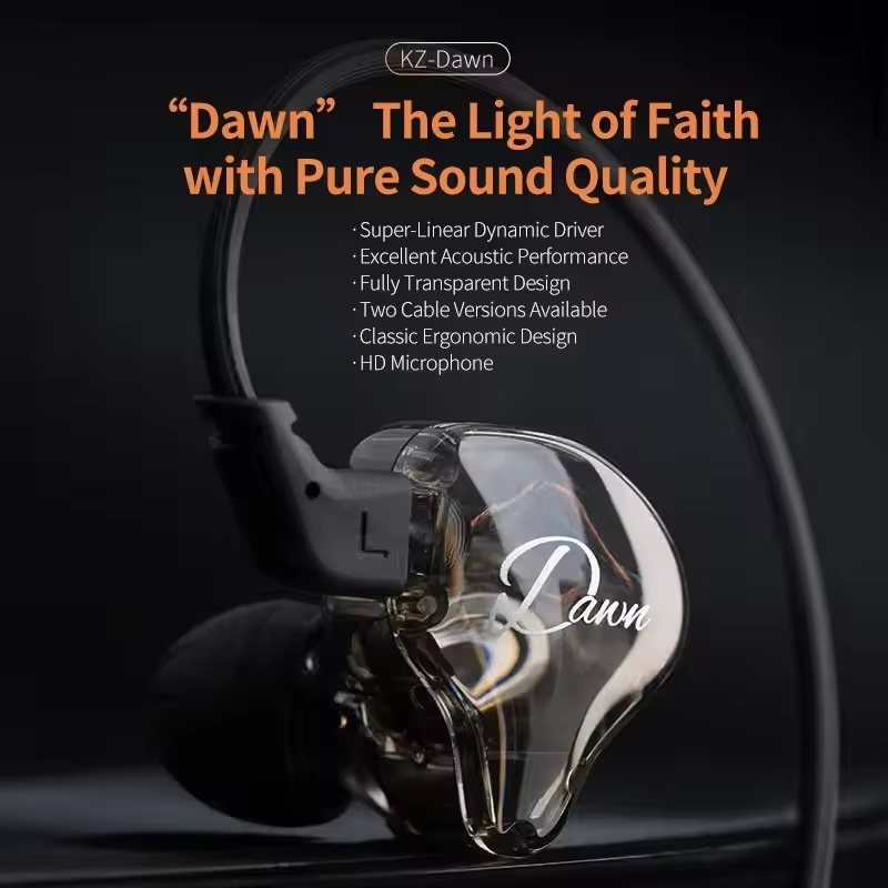 Hot KZ Dawn Dynamic Earphones  – Audio Music Hifi recenzja i cena