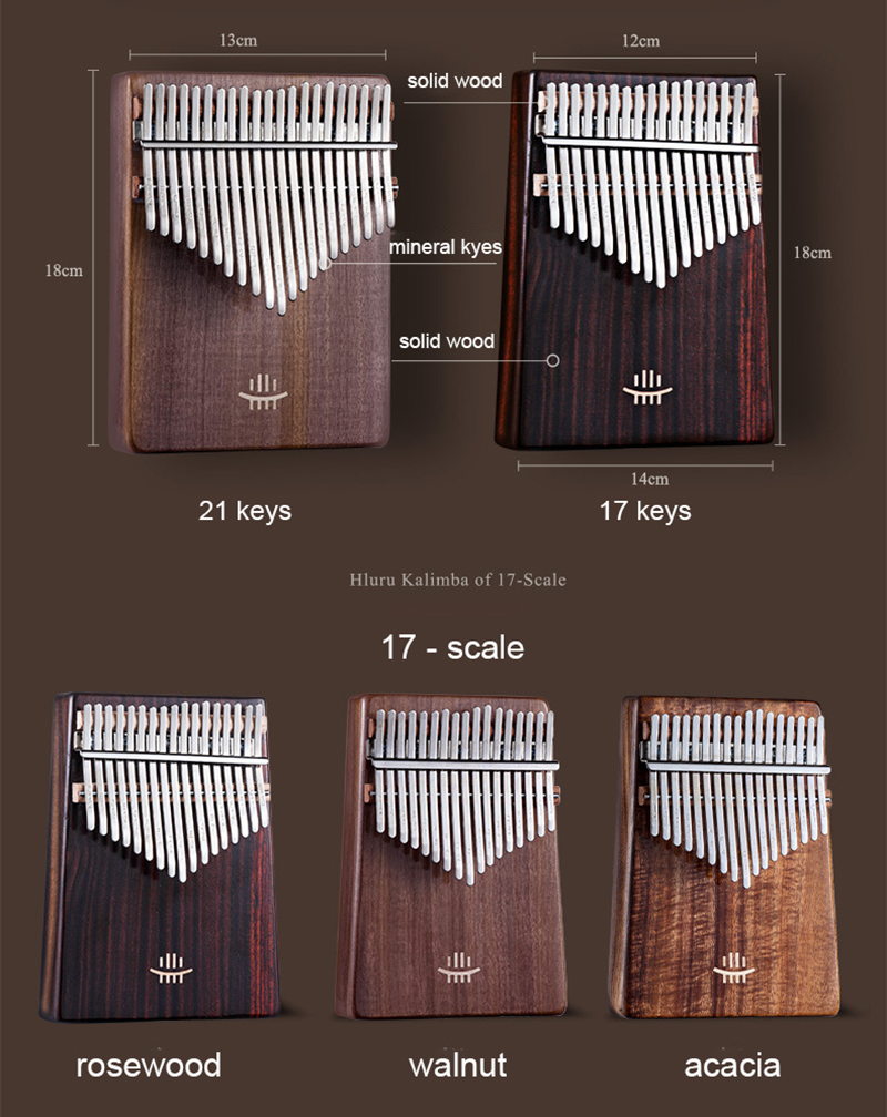 Hluru Kalimba 17 Keys with Hol – Kalimba Thumb Piano recenzja i cena
