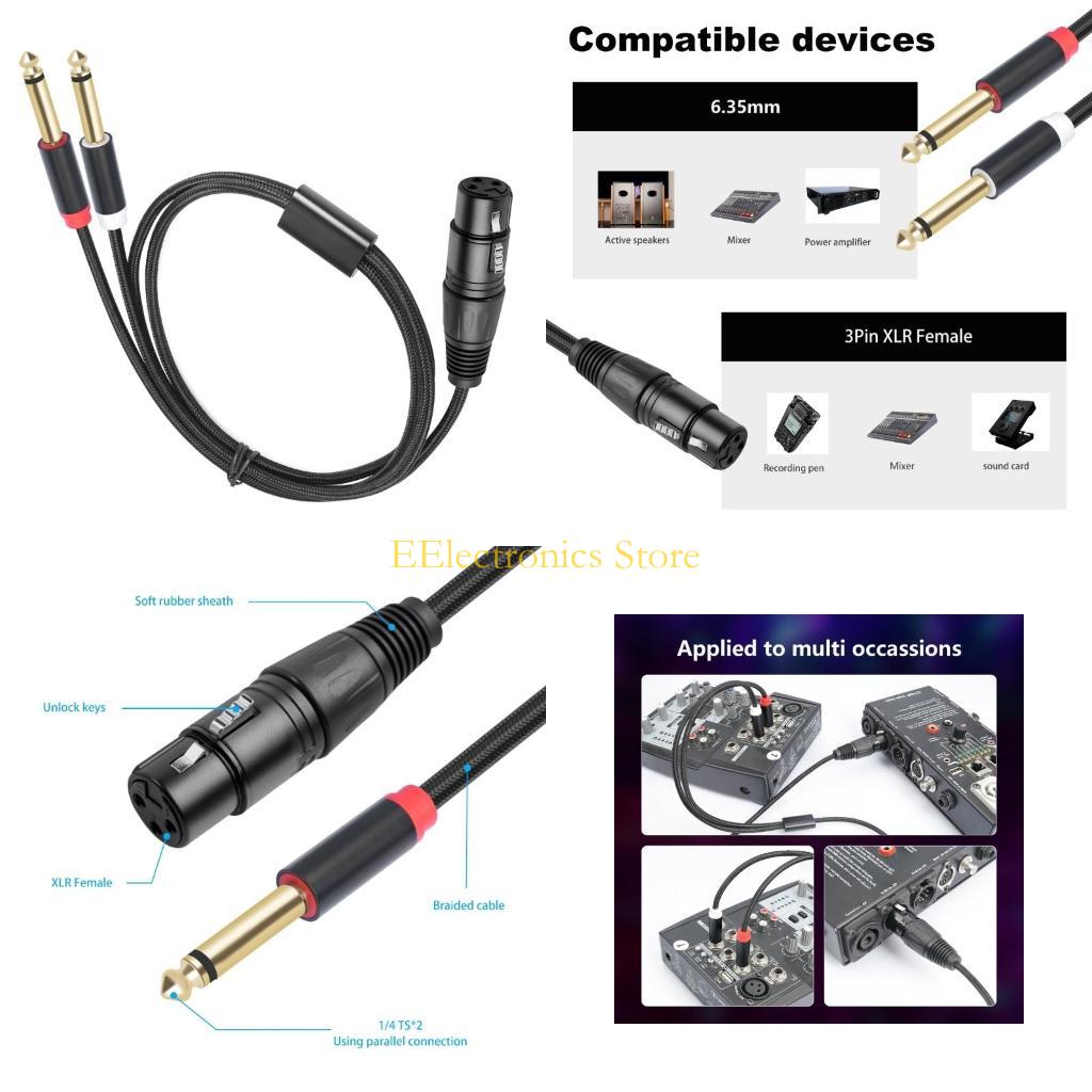 B03C 2x6.35mm 1/4inch to 3Pin  – Audio And Music Splitter recenzja i cena
