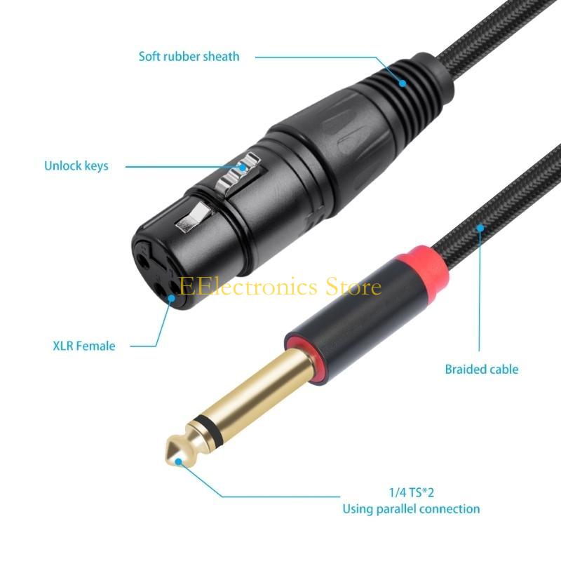 B03C 2x6.35mm 1/4inch to 3Pin  – Audio And Music Splitter recenzja i cena