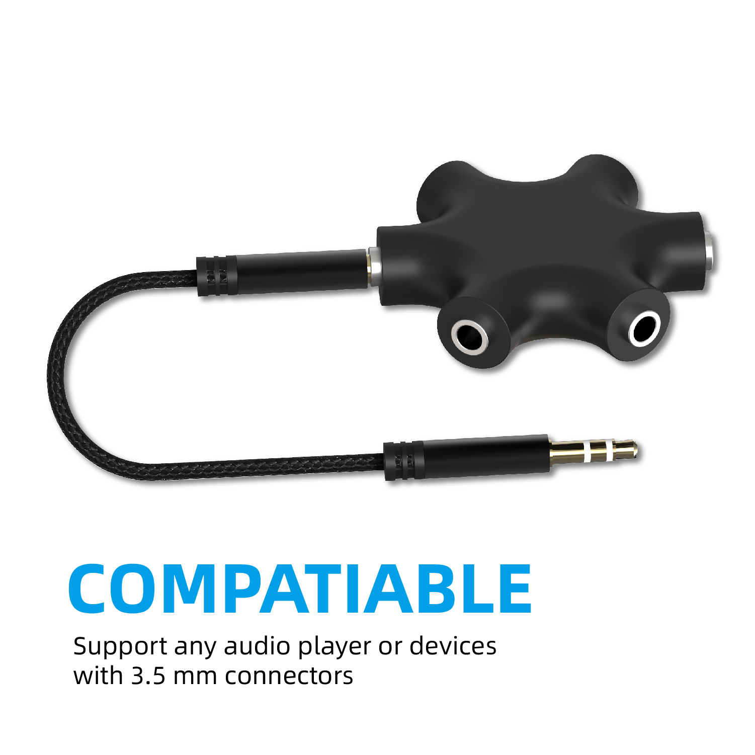 5-Way Multi Headphone Splitter – Audio And Music Splitter recenzja i cena