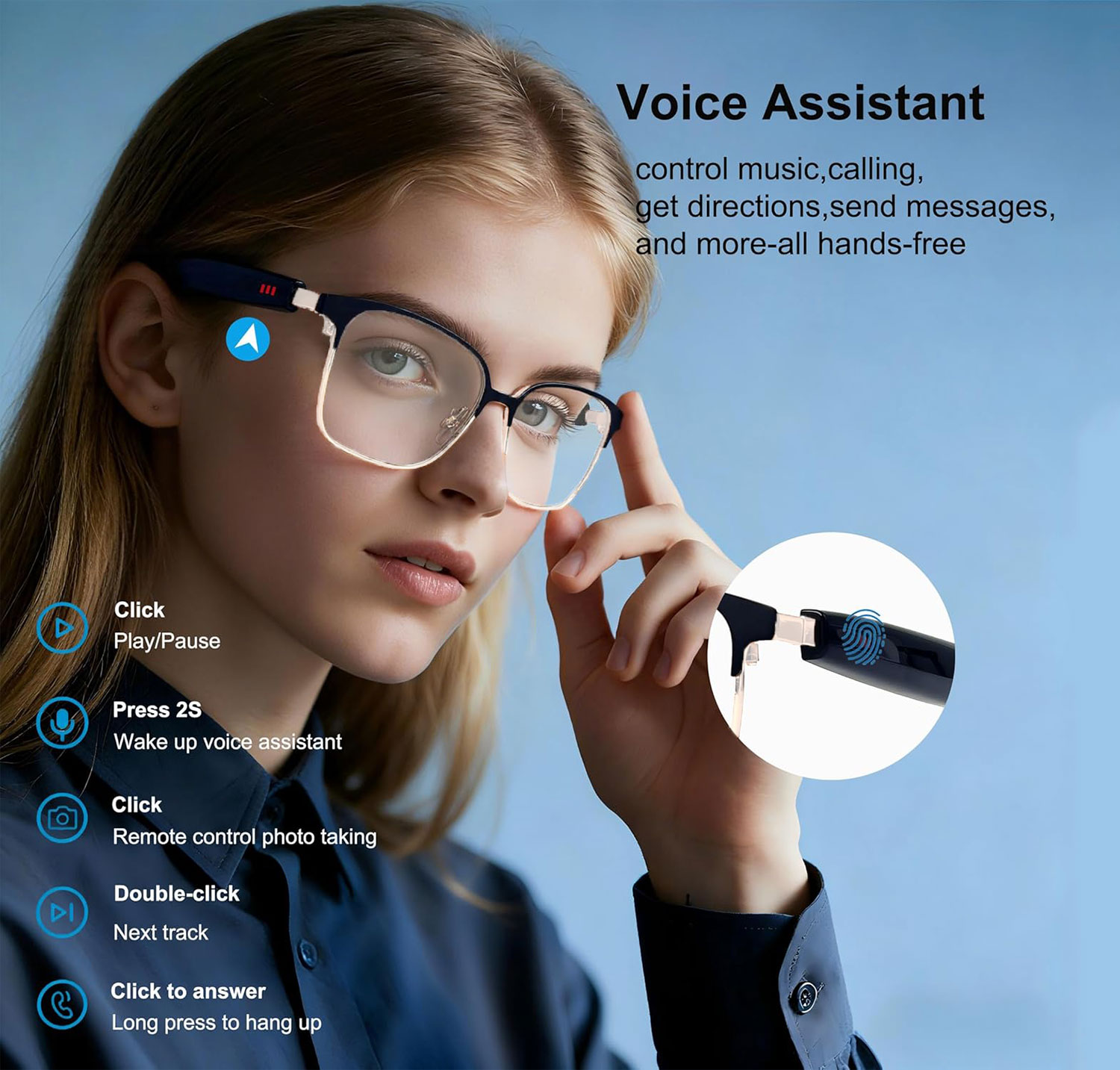 Smart Audio Glasses with Real- – Audio Music Hifi recenzja i cena