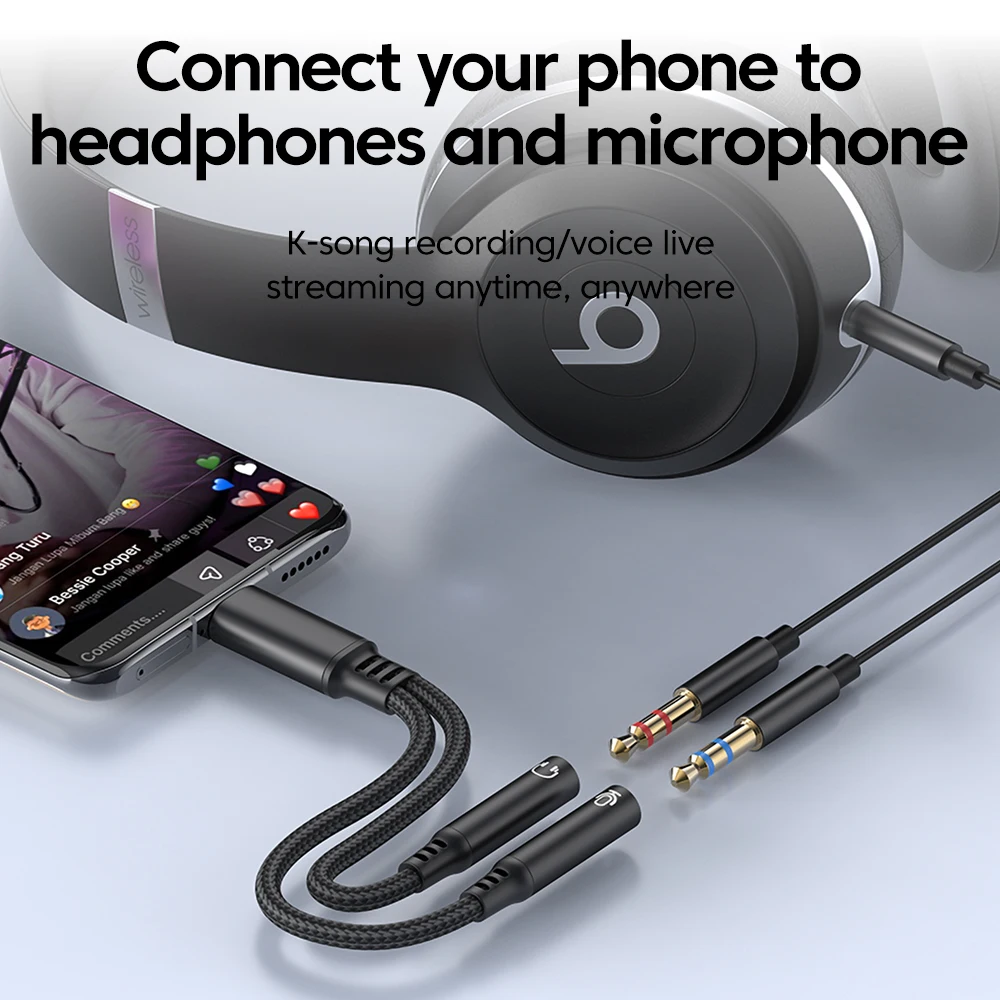 Type C Male To 3.5MM Jack Audi – Audio And Music Splitter recenzja i cena