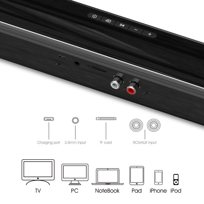 40W Soundbar TV Portable Bluet – Audio Music Visualizer recenzja i cena