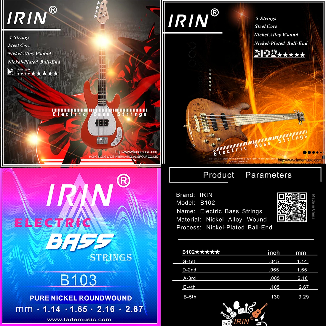 IRIN Electric Bass Strings Pro – Bass Guitar Strings recenzja i cena