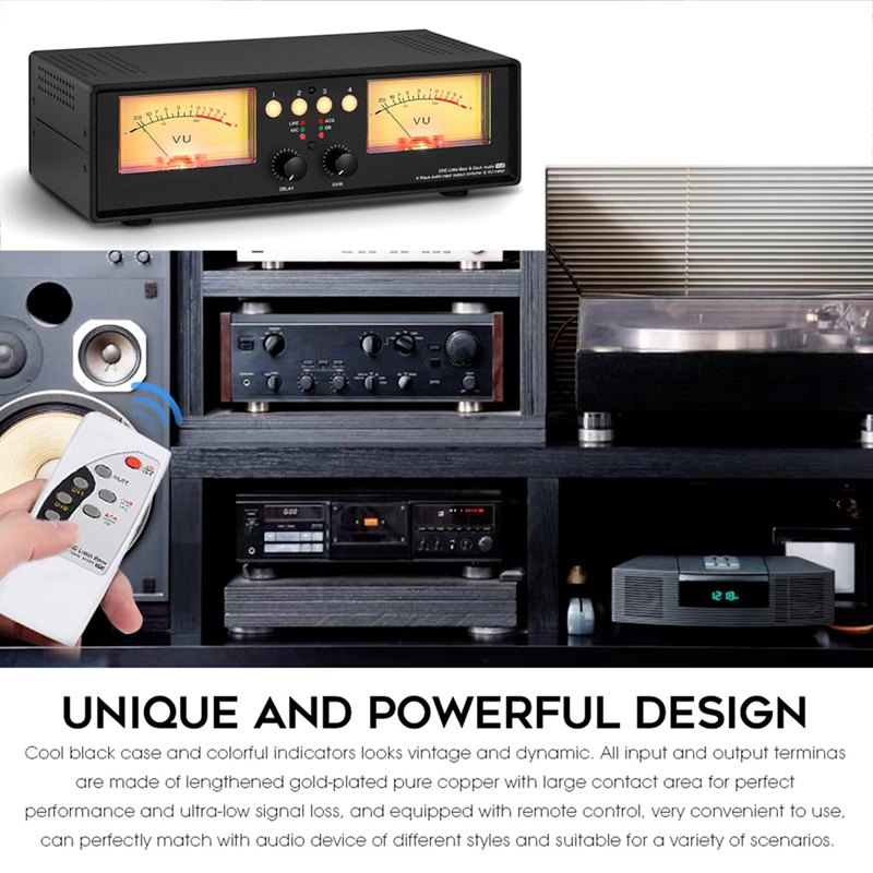 MIC+LINE Analog Dual VU Meter  – Audio Music Visualizer recenzja i cena
